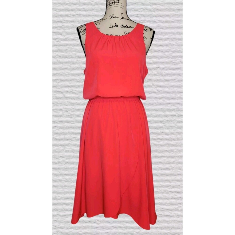 Athleta Martinique Tassel Dress Womens SM Hot Pink Tie Back Stretch Beach Resort